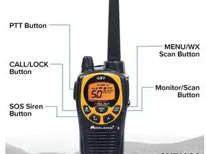 Midland GXT10x0VP4 GMRS radio Disassembly